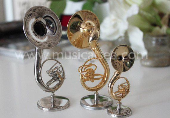 Miniature Golden Sousaphone Musical Instrument